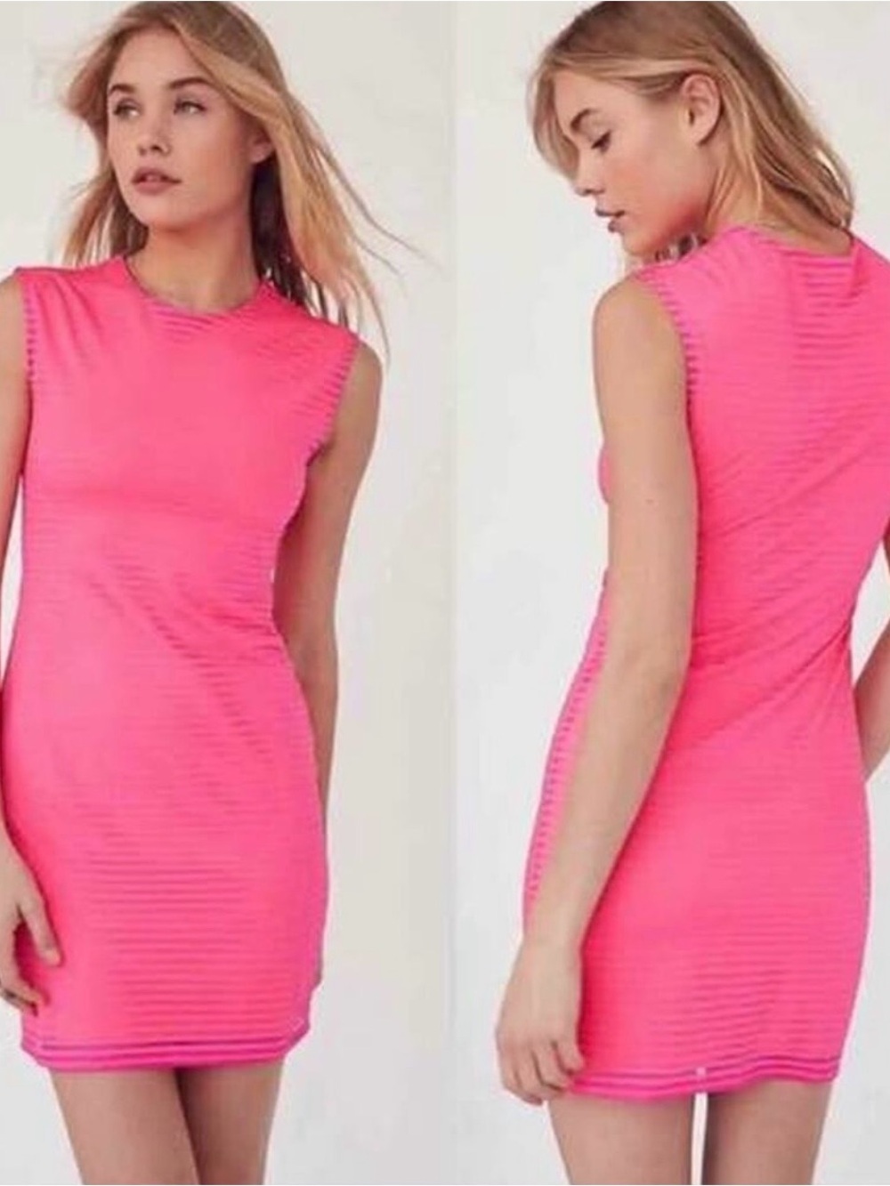 Silence + Noise Hot Pink Sleeveless Mini Dress